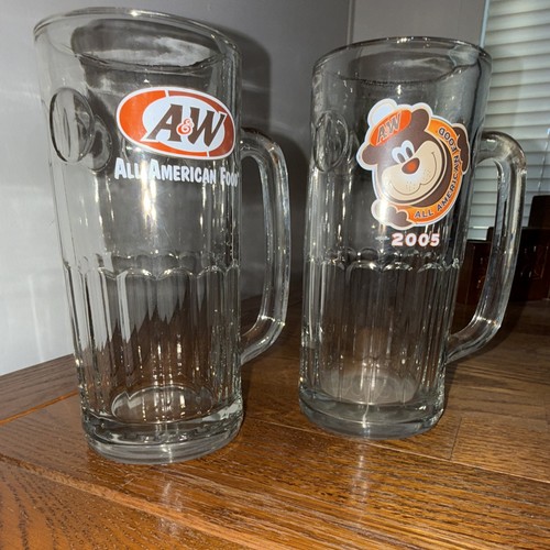 2005 root beer glass mugs - a&w,